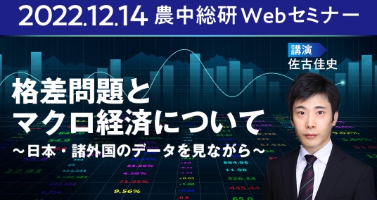 2022年12月14日農中総研Webセミナー「格差問題とマクロ経済について～日本・諸外国のデータを見ながら～」